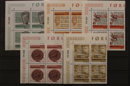 Färöer, MiNr. 65-69, Viererblock, Ecke links oben, postfrisch
