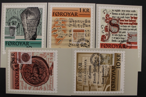 Färöer, MiNr. 65-69, Maximumkarten
