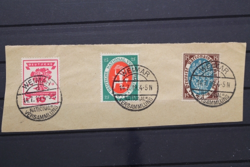 Deutsches Reich, MiNr. 107, 109, 108, Briefstück