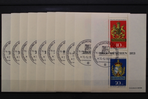 Deutschland (BRD), MiNr. Block 9, 10 Blöcke, SST München, gestempelt
