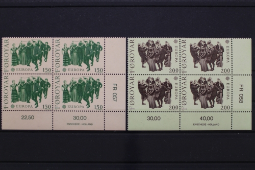 Färöer, MiNr. 63-64, Viererblock, Ecke rechts unten, postfrisch