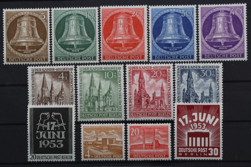 Berlin, MiNr. 101-113, Jahrgang 1953, postfrisch