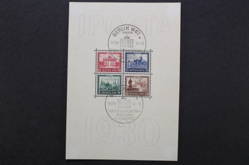 Deutsches Reich, MiNr. Block 1, gestempelt, BPP Fotoattest