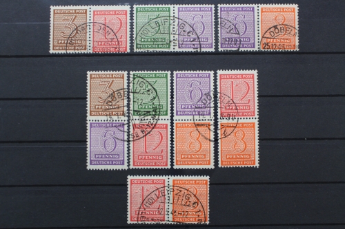 SBZ, MiNr. W Zd 13 - S Zd 6, gestempelt