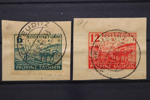 SBZ, MiNr. 90-91, auf Papier, gestempelt