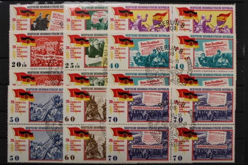 DDR, MiNr. 1102-1110, Viererblöcke, ESST