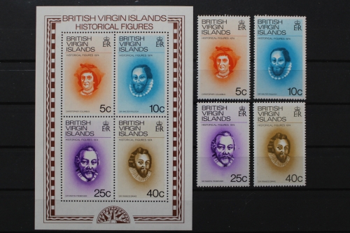 Jungferninseln, MiNr. 270-273, Block 3, postfrisch