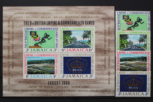 Jamaika, MiNr. 256-259, Block 3, postfrisch