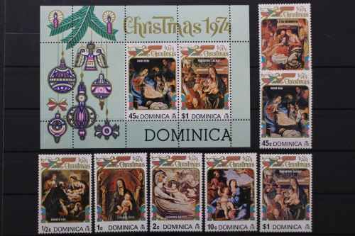 Dominica, MiNr. 410-416, Block 27, Falz