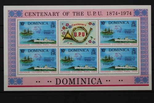 Dominica, MiNr. 417, Kleinbogen, Schiffe, postfrisch