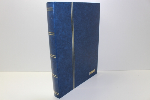 Lindner, Einsteckbuch Standard, 32 schwarze Seiten, blau
