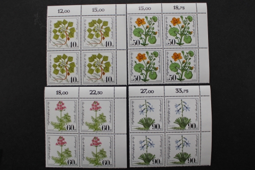 Deutschland, MiNr. 1108-1111, 4er Block Ecke re. oben, postfrisch