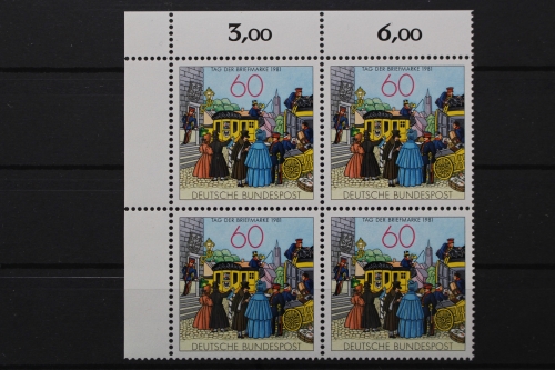 Deutschland, MiNr. 1112, 4er Block, Ecke li. oben, postfrisch