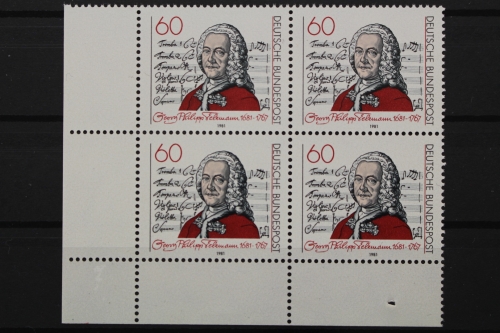 Deutschland, MiNr. 1085, 4er Block, Ecke li. unten, postfrisch