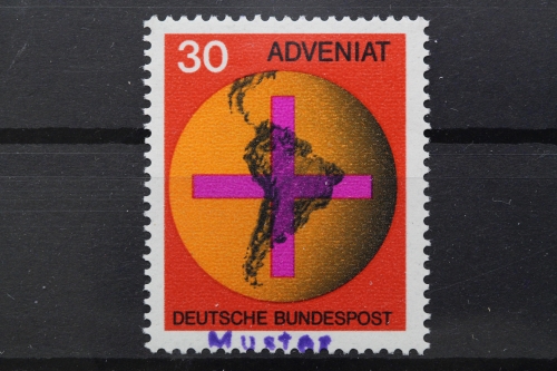 Deutschland (BRD), MiNr. 545, Muster, Falz