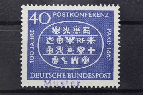 Deutschland (BRD), MiNr. 398, Muster, Falz