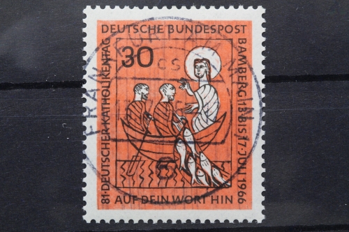 Deutschland (BRD), MiNr. 515, zentrisch VS F/M, gestempelt