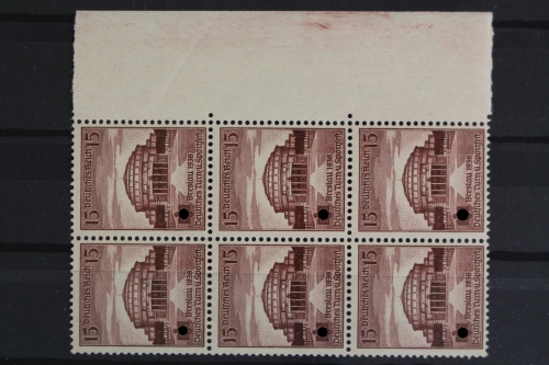 Deutsches Reich, MiNr. 668, 6er Block, re. Rand, postfrisch