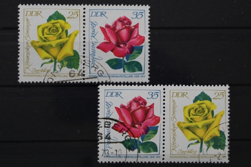 DDR, MiNr. W 12 + W 14, gestempelt