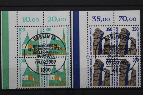 Berlin, MiNr. 834-835 A, Viererblock, Ecke links oben, ESST