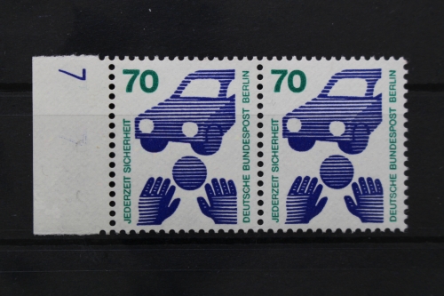 Berlin, MiNr. 453, w. Paar, li. Rand mit DZ 7 (blau), postfrisch