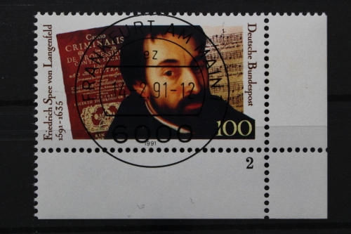 Deutschland (BRD), MiNr. 1503, Ecke re. unten, FN 2, VS F/M, gestempelt