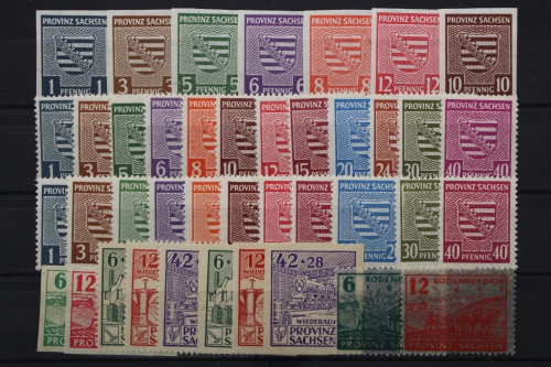 SBZ Provinz Sachsen, MiNr. 66-91, Kollektion, postfrisch