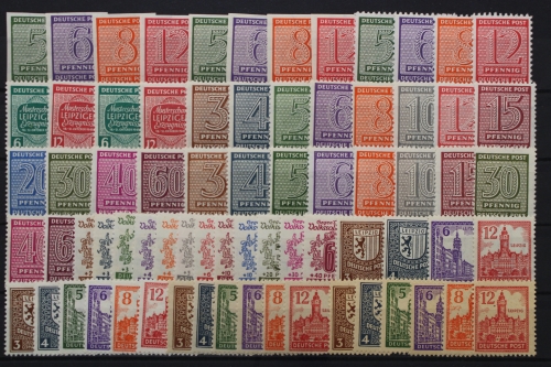 SBZ West-Sachsen, MiNr. 116-165, Kollektion, postfrisch