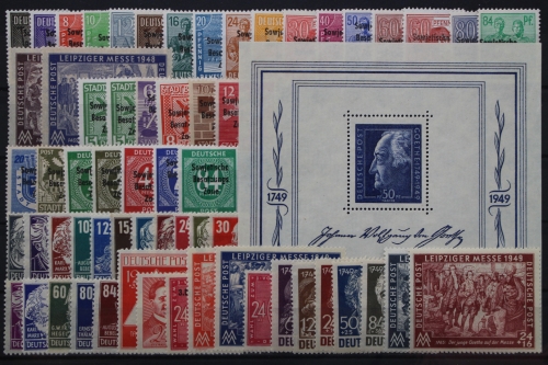 SBZ Allgemeine Ausgaben, MiNr. 182-241, Kollektion, postfrisch