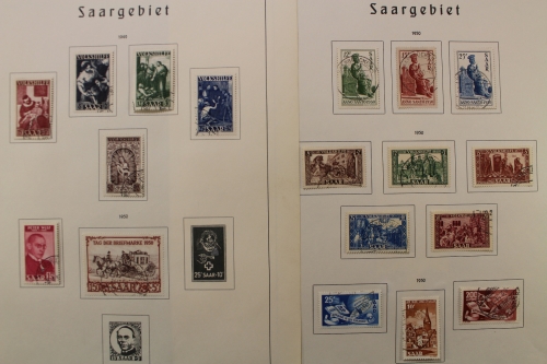 Saarland 1947-1959, gestempelte Sammlung