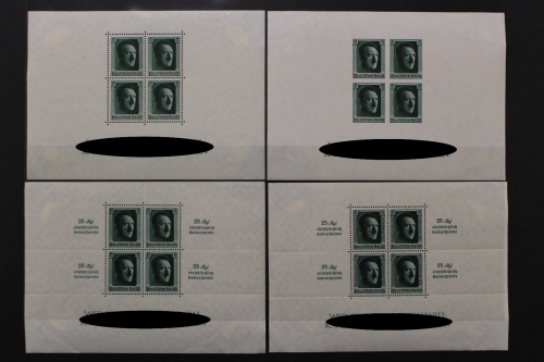 Deutsches Reich, MiNr. Block 7, 8, 9, 10 + 11, Falz