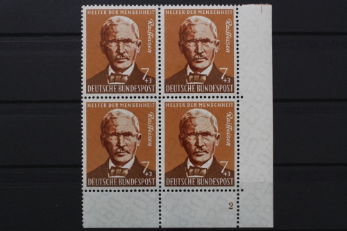 Deutschland, MiNr. 297, 4er Block, Ecke re. u., FN 2, postfrisch