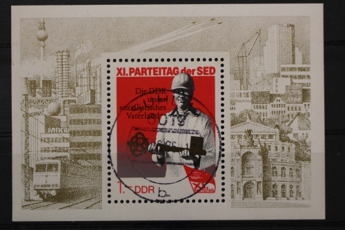 DDR, MiNr. Block 83, zentrisch Suhl, gestempelt