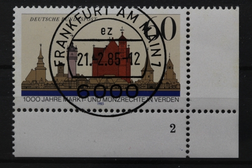 Deutschland (BRD), MiNr. 1240, Ecke rechts unten, FN 2, VS F/M, EST