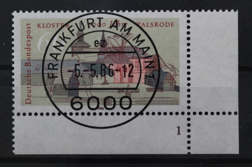 Deutschland (BRD), MiNr. 1280, Ecke rechts unten, FN 1, VS F/M, EST