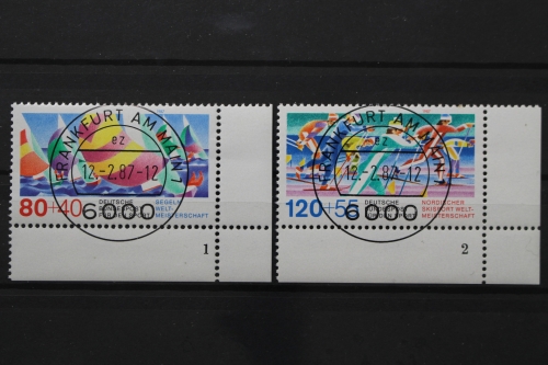 Deutschland, MiNr. 1310-1311, Ecken re. unten, FN 1 bzw. 2 VS F/M, EST