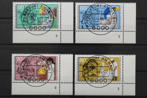 Deutschland, MiNr. 1274-1277, Ecken rechts unten, FN 2, VS F/M, EST