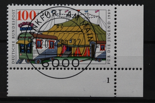 Deutschland (BRD), MiNr. 1414, Ecke rechts unten, FN 1, VS F/M, EST