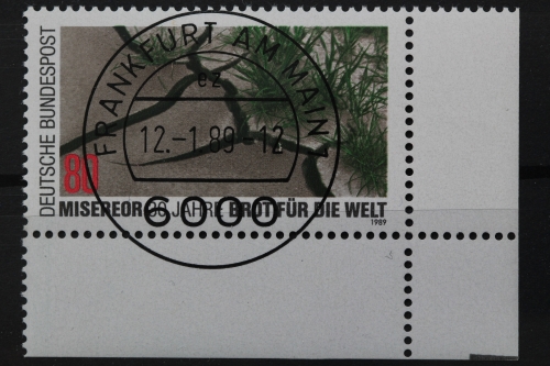 Deutschland (BRD), MiNr. 1404, Ecke rechts unten, VS F/M, EST