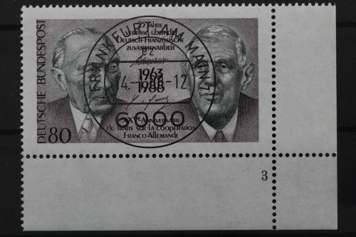Deutschland (BRD), MiNr. 1351, Ecke rechts unten, FN 3, VS F/M, EST