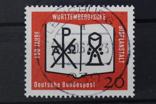Deutschland (BRD), MiNr. 382, zentrisch Flensburg, gestempelt