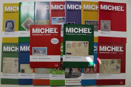 Michel Rundschau 2019, 12 Hefte (1-12) + 4 Plushefte