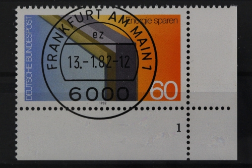 Deutschland (BRD), MiNr. 1119, Ecke rechts unten, FN 1, VS F/M, EST
