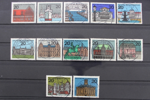Deutschland (BRD), MiNr. 415-427, zentrische Stempel
