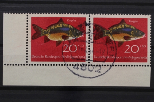 Deutschland (BRD), MiNr. 414, Paar, Ecke links unten, gestempelt