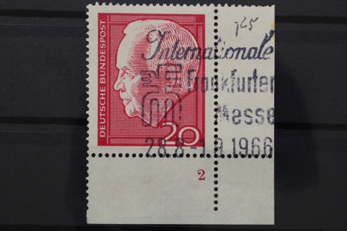 Deutschland (BRD), MiNr. 429, Ecke rechts unten, FN 2, gestempelt