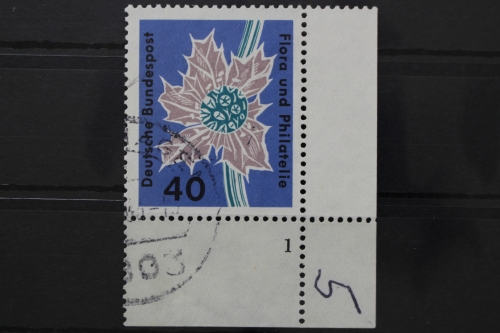 Deutschland (BRD), MiNr. 395, Ecke rechts unten, FN 1, gestempelt