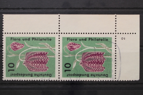 Deutschland, MiNr. 392, senkr. Paar, Ecke re. unten, FN 2, gestempelt