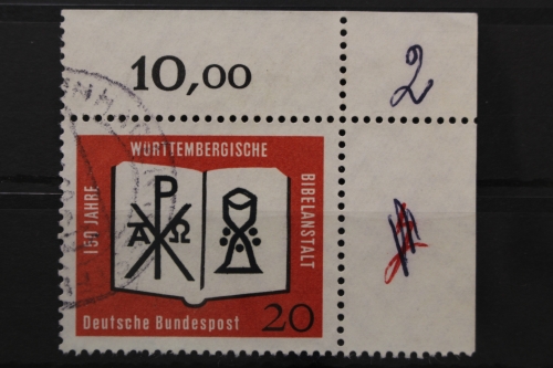 Deutschland (BRD), MiNr. 382, Ecke rechts oben, gestempelt