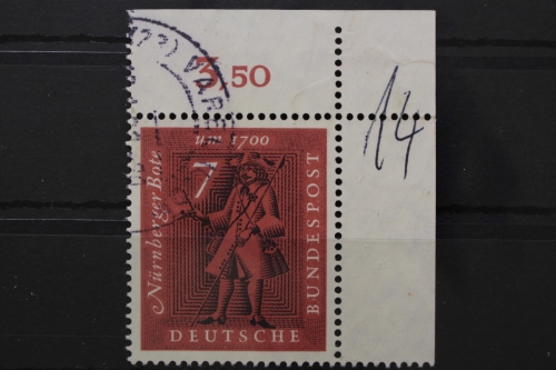 Deutschland (BRD), MiNr. 365, Ecke rechts oben, gestempelt